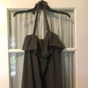 CAbi #546 Women's Brown Soleil Ruffle Halter